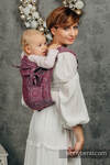 Lenny Buckle Onbuhimo baby carrier, standard size, jacquard weave (100% cotton) - DOILY - MAROON STEEL