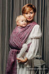 Żakardowa chusta do noszenia dzieci, bawełna - DOILY - MAROON STEEL- rozmiar XS