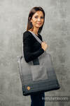 Borsa Shoulder Bag in tessuto di fascia (100% cotone) - LITTLE HERRINGBONE OMBRE GREY - misura standard 37cm x 37cm 