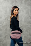 Waist Bag made of woven fabric, size large (100% cotton) - LITTLE HERRINGBONE OMBRE PINK