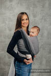 Baby Wrap, Herringbone Weave (100% cotton) - LITTLE HERRINGBONE OMBRE GREY - size XL
