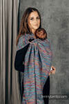 Żakardowa chusta kółkowa do noszenia dzieci, (100% bawełna), ramię bez zakładek - KOLOROWY WIATR - standard 1.8m