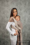 Basic Line Baby Sling, Herringbone Weave (100% cotton) - LITTLE HERRINGBONE BABY CAFFE LATTE  - size S