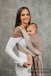 Basic Line Baby Sling, Herringbone Weave (100% cotton) - LITTLE HERRINGBONE BABY CAFFE LATTE - size XS
