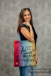 Shopping bag made of wrap fabric (100% cotton) - SYMPHONY RAINBOW DARK