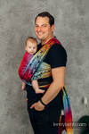 Baby Wrap, Jacquard Weave (100% cotton) - SYMPHONY RAINBOW DARK - size XL
