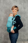 LennyUpGrade Carrier, Standard Size, herringbone weave 100% cotton - LITTLE HERRINGBONE OMBRE TEAL