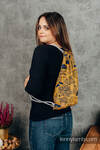 Sackpack made of wrap fabric (100% cotton) - UNDER THE LEAVES - GOLDEN AUTUMN - standard size 32cmx43cm