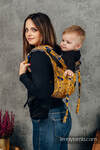 Lenny Buckle Onbuhimo baby carrier, standard size, jacquard weave (100% cotton) - UNDER THE LEAVES - GOLDEN AUTUMN
