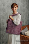 Shoulder bag made of wrap fabric (100% cotton) - DOILY - MAROON STEEL - standard size 37cmx37cm