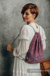 Sackpack made of wrap fabric (100% cotton) - DOILY - MAROON STEEL - standard size 32cmx43cm