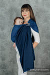 Chusta kółkowa do noszenia dzieci - KOBALT, splot jodełkowy- bawełniana - ramię bez zakładek - standard 1.8m