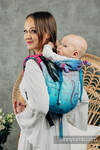 Lenny Buckle Onbuhimo baby carrier, toddler size, jacquard weave (100% cotton) - SYMPHONY - BLAZE 