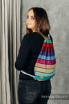 Sackpack made of wrap fabric (100% cotton) - CAROUSEL OF COLORS - standard size 32cm x 43cm