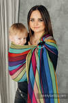Ringsling, Broken twill Weave (100% cotton), with gathered shoulder - CAROUSEL OF COLORS - standard 1.8m