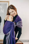 Żakardowa chusta kółkowa do noszenia dzieci, (100% bawełna), ramię bez zakładek - LITTLELOVE - PLUM DUO - standard 1.8m (drugi gatunek)