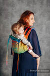 Nosidło Klamrowe ONBUHIMO z tkaniny żakardowej (100% bawełna), rozmiar Toddler - TĘCZOWY WOLNY DUCH