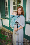 LennyGo Ergonomic Carrier, Toddler Size, jacquard weave (45% linen 35% cotton 20% tussah silk) - QUEEN OF THE NIGHT - SPARK