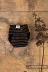 Couvre-couche en laine - Brown & Black Stripes - NB