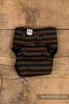 Couvre-couche en laine - Brown & Black Stripes - OS