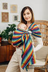 Żakardowa chusta kółkowa do noszenia dzieci, (79% bawełna, 21% len), ramię bez zakładek - LINEN PARADISO - standard 1.8m