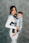 My First Baby Carrier - LennyUpGrade with Mesh, Standard Size, herringbone weave (75% cotton, 25% polyester) -  LITTLE HERRINGBONE GREY