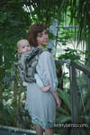Lenny Buckle Onbuhimo baby carrier, standard size, jacquard weave (100% linen) - VIRIDIFLORA - KHAKI