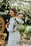 Lenny Buckle Onbuhimo baby carrier, standard size, jacquard weave (100% linen) - LOTUS - NATURAL  