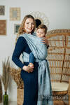 Baby Wrap, Jacquard Weave (100% cotton) - DECO - PALTINUM BLUE - size L