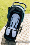 Anti-sweat pram liner (for a stroller) - LITTLE HERRINGBONE GREY