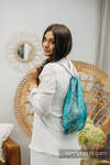 Mochila portaobjetos hecha de tejido de fular (100% algodón) - WILD WINE - ALLURE - talla estándar 32cmx43cm