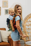Lenny Buckle Onbuhimo baby carrier, preschool size, jacquard weave (100% cotton) - SYMPHONY RAINBOW DARK