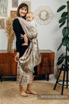 Baby Wrap, Jacquard Weave (100% cotton) - SYMPHONY CREAM & BROWN - size XS
