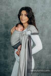 My First Ring Sling, 100% Cotton, Broken Twill Weave, with gathered shoulder - COOL GREY - standard 1.8m