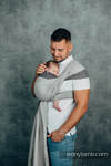 My First Baby Sling, Broken Twill Weave, 100% cotton - COOL GREY - size XS