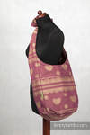 Hobo Bag - 60% Cotton, 40% Polyester - Raspberry & Beige Lace