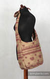 Hobo Bag - 60% Cotton, 40% Polyester - Beige & Purple Raspberry