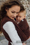 Baby Wrap, Jacquard Weave (61% cotton, 39% tussah silk) - BIG LOVE - AUBURN - size XL