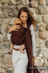 Żakardowa chusta do noszenia dzieci, 61% Bawełna, 39% Jedwab Tussah - BIG LOVE - AUBURN - rozmiar XS