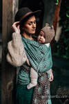 Żakardowa chusta do noszenia dzieci, splot kieszonkowy (61% bawełna, 39% jedwab tussah) - LOTOS - NYMPH - rozmiar XS