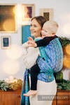 LennyHybrid Half Buckle Carrier, Preschool Size, jacquard weave 100% cotton - TANGLED - BLUE REED