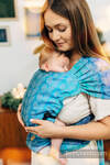 LennyHybrid Half Buckle Carrier, Standard Size, jacquard weave 100% cotton - TANGLED - BLUE REED