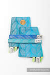 Drool Pads & Reach Straps Set, (60% cotton, 40% polyester) - TANGLED - BLUE REED