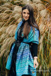 Shawl made of wrap fabric (100% cotton) - Tangled - Blue Reed