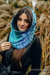 Snood Scarf (100% cotton) - TANGLED - BLUE REED & ANTHRACITE