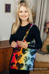 Shopping bag made of wrap fabric (100% cotton) - LOVKA RAINBOW DARK 
