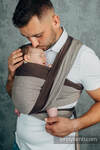 My First Baby Sling, Broken Twill Weave, 100% cotton - HOT CHOCOLATE - size XS