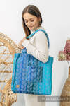 Bolso hecho de tejido de fular (100% algodón) - TANGLED - BLUE REED - talla estándar 37 cm x 37 cm