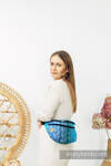 Waist Bag made of woven fabric, size large (100% cotton) - TANGLED - BLUE REED