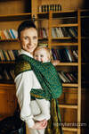 Baby Wrap, Jacquard Weave (75% cotton, 21% merino wool, 4% cashmere) - ENCHANTED NOOK - GOLDEN MOSS - size XS